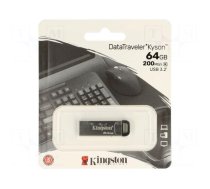 Pendrive | USB 3.2 Gen 1 | 64GB | R: 200MB/s | W: 60MB/s | silver | USB A