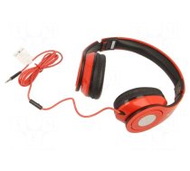 Headphones with microphone | black,red | Jack 3,5mm | headphones