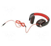 Headphones with microphone | black,red | Jack 3,5mm | headphones