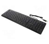 Keyboard | black | USB A | wired,US layout | with LED | 1.4m