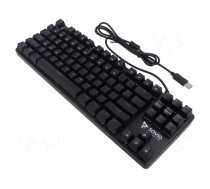 Keyboard | black,red | USB A | wired,US layout | mechanical keyboard