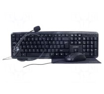 Office kit | black | Jack 3,5mm,USB A | wired,US layout | 1.8m