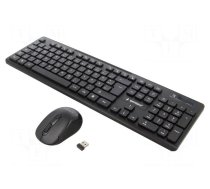 Office kit | black | universal | USB A | wireless,DE layout,slim