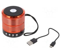 Speaker | red | microSD,USB B micro | 100Hz÷20kHz | 10m | 400mAh | 3h