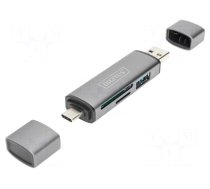Card reader: memory | USB A socket,USB A plug,USB C plug | PnP