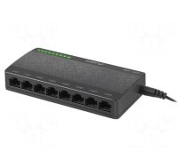 Switch Ethernet | RJ45 socket x8 | PnP,LED status indicator
