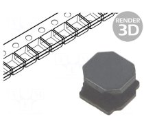 Inductor: wire | SMD | 10uH | Ioper: 3.1A | R: 34mΩ | ±20% | 8x8mm | H: 4mm
