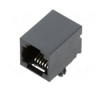 Connector: RJ12 | PIN: 6 | Cat 3 | unshielded | gold-plated | 6p6c | THT