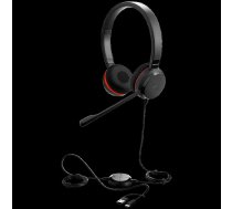 JABRA Evolve 20 SE, Stereo MS, USB C/A adapter, Leather