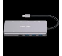 CANYON hub DS-12 13in1 4k USB-C Dark Grey