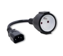 Qoltec Adapter IEC 320 C14/ FRENCH | 0.15m