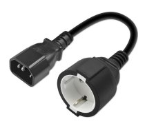 Qoltec Adapter IEC 320 C14/ SCHUKO 0.15M | 3x1.5mm2