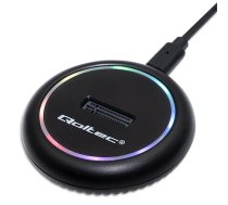 Qoltec M.2 SSD drive docking station | SATA | NVMe | USB-C | 2TB