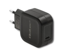 Qoltec Charger | 20W | 5-12V | 1.67-3A | USB type C | PD | Black