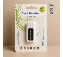 Kārtrīdijs HQ HQ-SDREADER-WH 15in1 USB 2.0 — MicroSD/SD atbalsts, balts
