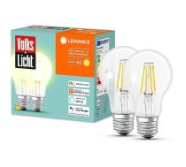 LED spuldze Ledvance SMART+ BT CLA60, filamenta, Bluetooth, E27, 6 W (aizstāj 60 W), 2700 K, 2 gab.