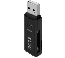 Karšu lasītājs Savio USB 2.0 SD Black
