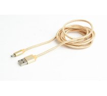 Gembird cotton braided micro USB cable 2.0 1.8M Gold