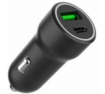 Auto lādētājs Gembird USB Type-C + USB Type-A Black