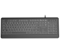 Klaviatūra Gembird Slim Backlight USB-A+C RU