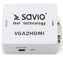 Savio VGA – HDMI Full HD / 1080p 60Hz Converter/ Adapter