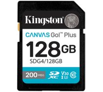Atmiņas karte Kingston 128GB SDXC Canvas Go Plus Gen4