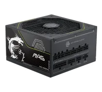 MSI MAG A1000PLS PCIE5 1000W (black, 1x 12-pin high power GPU, 4x PCIe, cable management, 1000 watts)