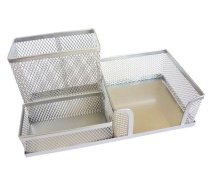 Galda oraganizators FORPUS, metālisks, 20.4x10.4x10cm, pelēks