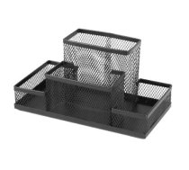 Galda organizators FORPUS, metālisks, 15.3x10.3x10cm, melns