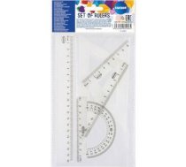 Rasēšanas komplekts (20cm lineāls, 2trīsstūri, transportieris)