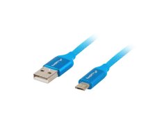 Lanberg | USB Micro to USB-A 2.0 Cable Blue Premium QC 3.0