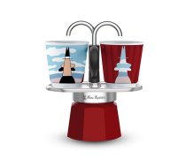 Bialetti Mini Express Magritte Moka pot Red, Silver