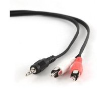 Gembird 2.5m, 3.5mm/2xRCA, M/M audio cable Black, Red, White