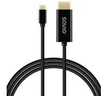 SAVIO CL-190 USB-C to HDMI Cable, 30Hz, 1m, plastic