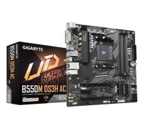 GIGABYTE B550M DS3H AC Motherboard - AMD Ryzen 5000 CPUs, 5+3 Phases VRM, up to 4733MHz DDR4, 1xPCIe 4.0 + 1xPCIe 3.0 M.2, Wi-Fi 5, 1GbE LAN, USB 3.2 Gen 1