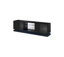 Cama TV cabinet QIU 200 MDF black gloss/black gloss
