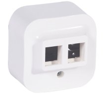 Forix IP2X balts v/a Adapteris 2xRJ 45
