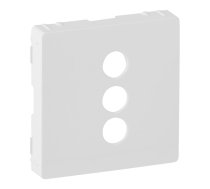 Cover plate Valena Life - triple RCA socket - white