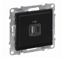 SUNO melna rozete USB Type A + C