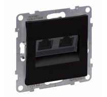 SUNO melna rozete RJ45x2 UTP CAT6