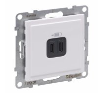 SUNO balta rozete USB TYPE C + c