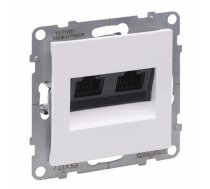 SUNO balta rozete RJ45x2 UTP CAT6