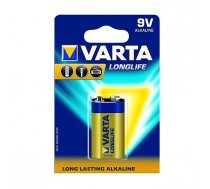 6LR61/9V baterijas Varta Longlife Alkaline MN1604/4122 iepakojumā 1 gb.