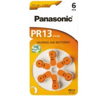 Izmērs 13, Dzirdes Aparāta Baterija, Panasonic Zn-Air PR48 iepakojumā 6 gb.