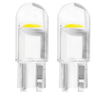Auto gabarītlukturu LED spuldzes T10 W5W / W3W / R10 COB 12V ( balta gaisma), AMIO-02645