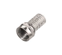 F konektors RG59 un PB5980 sērijas kabeļiem, skrūvējams, kabelim ar max. diametru 6.0mm