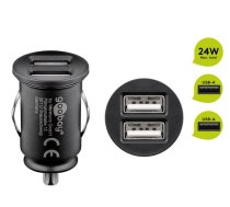 Auto piepīpētāja USB lādētājs 2xUSB 4.8A melns W-71897