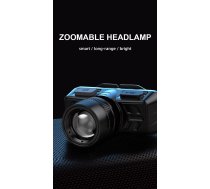 SUPFIRE Uzlādējams Galvas lukturītis | ZOOM līdz 200m| 1200 mAh akumulators | USB | 150 lm | IP32