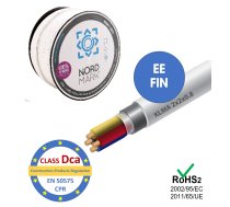 Kabelis ugunsdrošības sistēmām PRO BASE - 2x2x0.8, balts,LSZH, Dca, 100m
