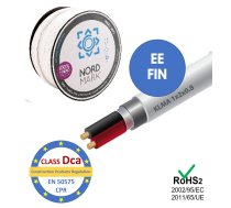 Kabelis ugunsdrošības sistēmām PRO BASE - 1x2x0.8, balts,Dca, LSZH,100m